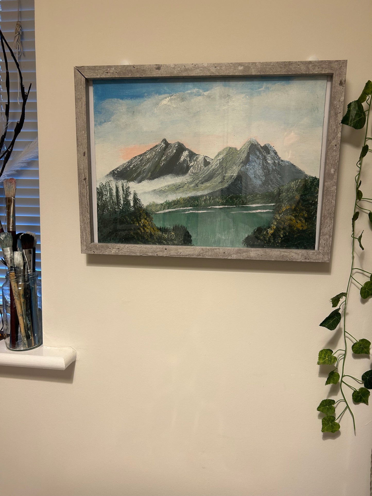 Landscape canvas painting (frame included) 30x40