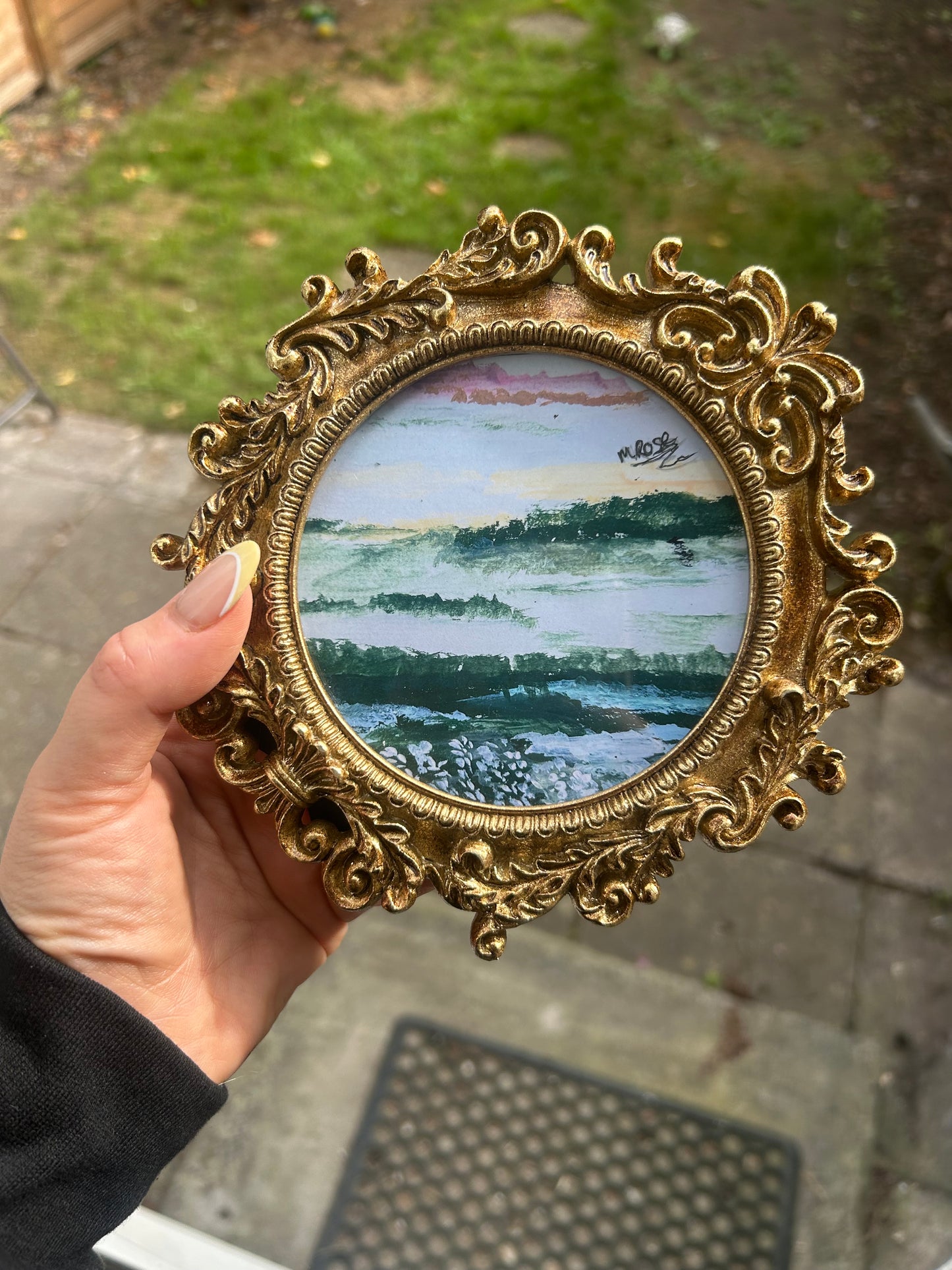 Landscape Print (Gold Frame Included) 15cmX15cm