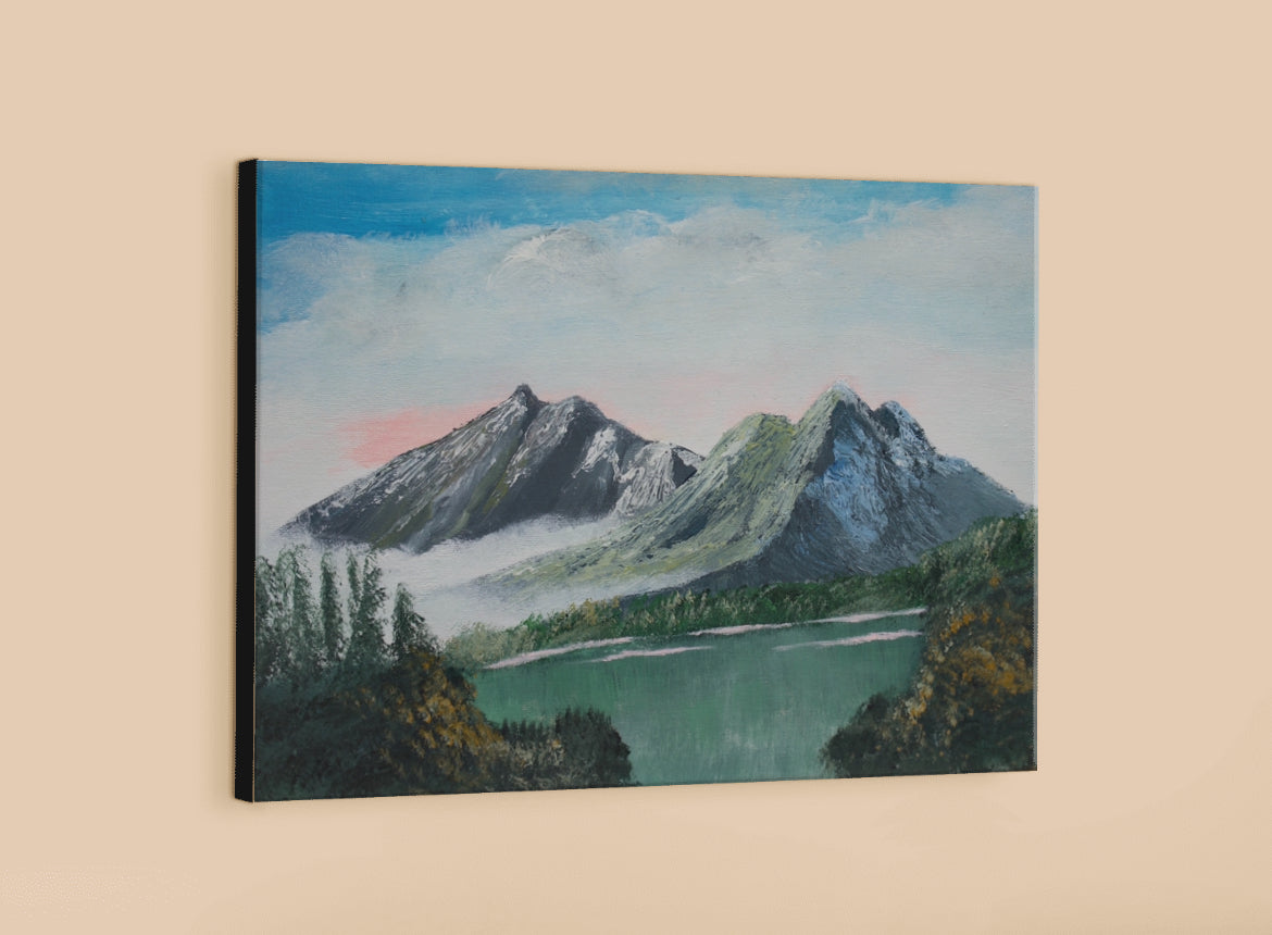 Landscape canvas painting (frame included) 30x40