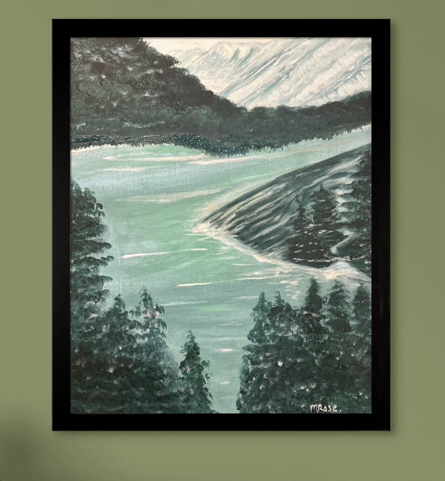 A4 landscape art print (frame included)