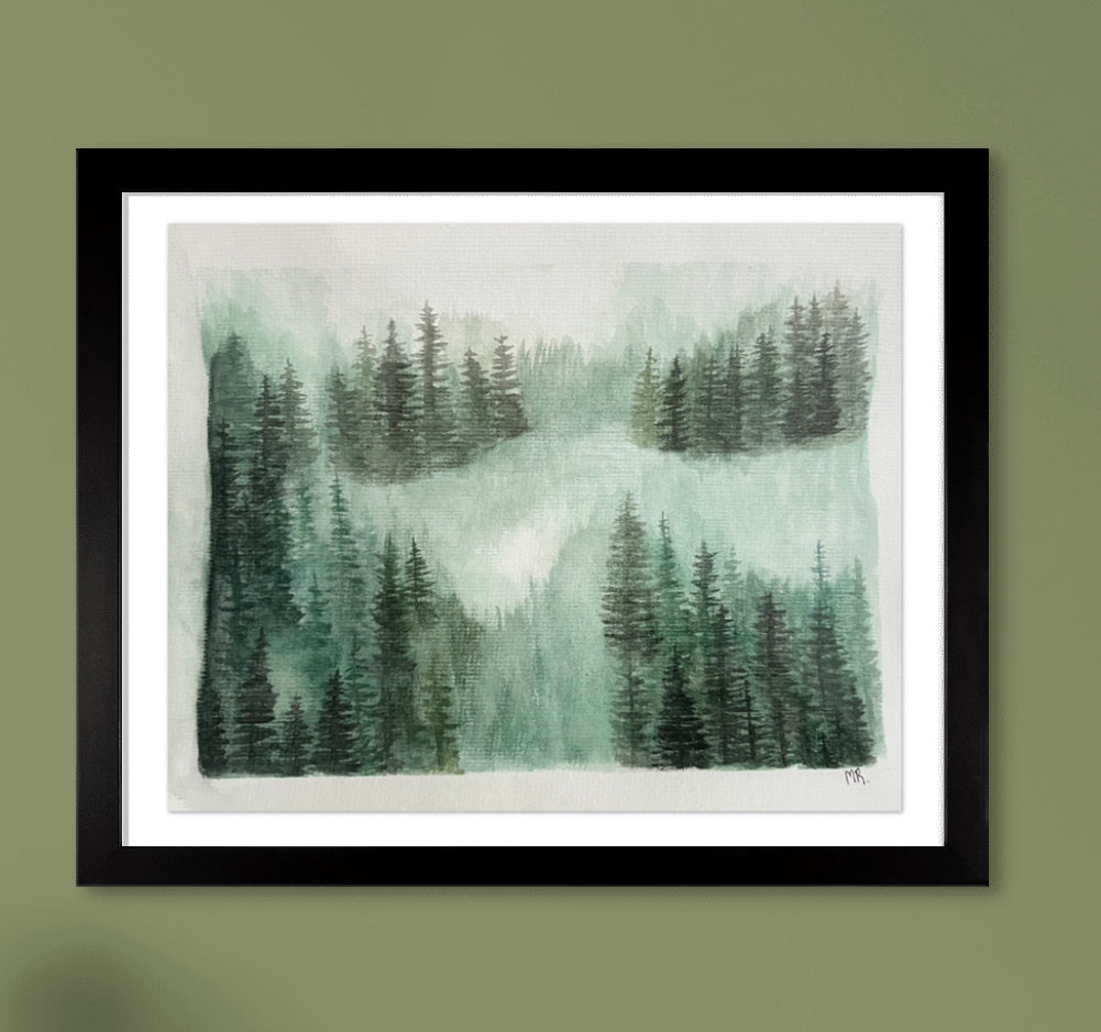 A4 original watercolour art print (frame included)