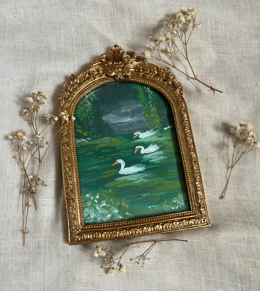 Three Swans art print (frame included)