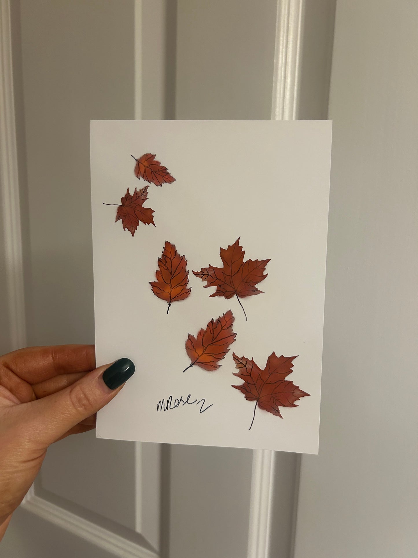 5” x 7” Art Print Autumn leaves