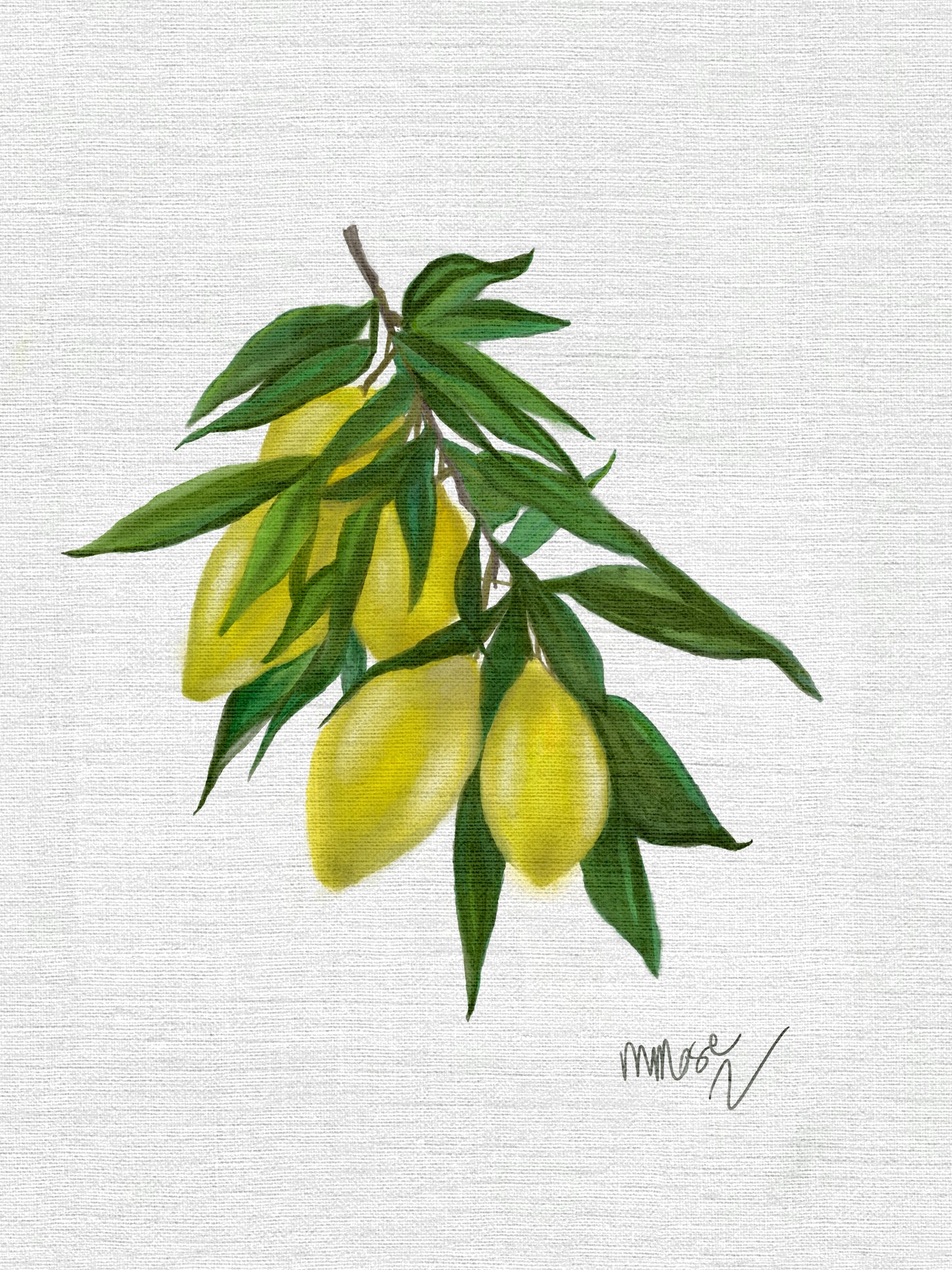 (Copy) 5” x 7” Watercolour Lemons