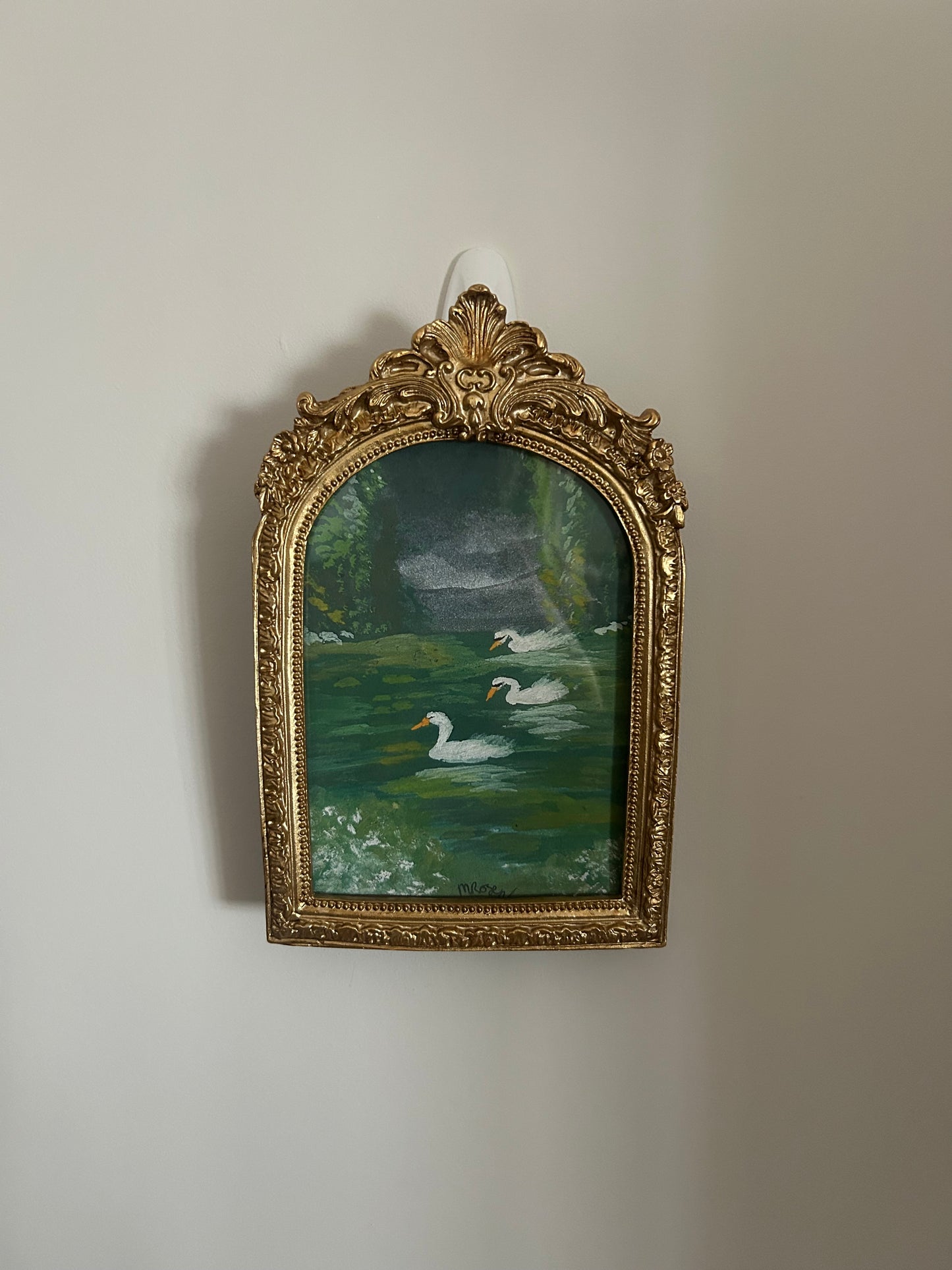 Three Swans art print (frame included)