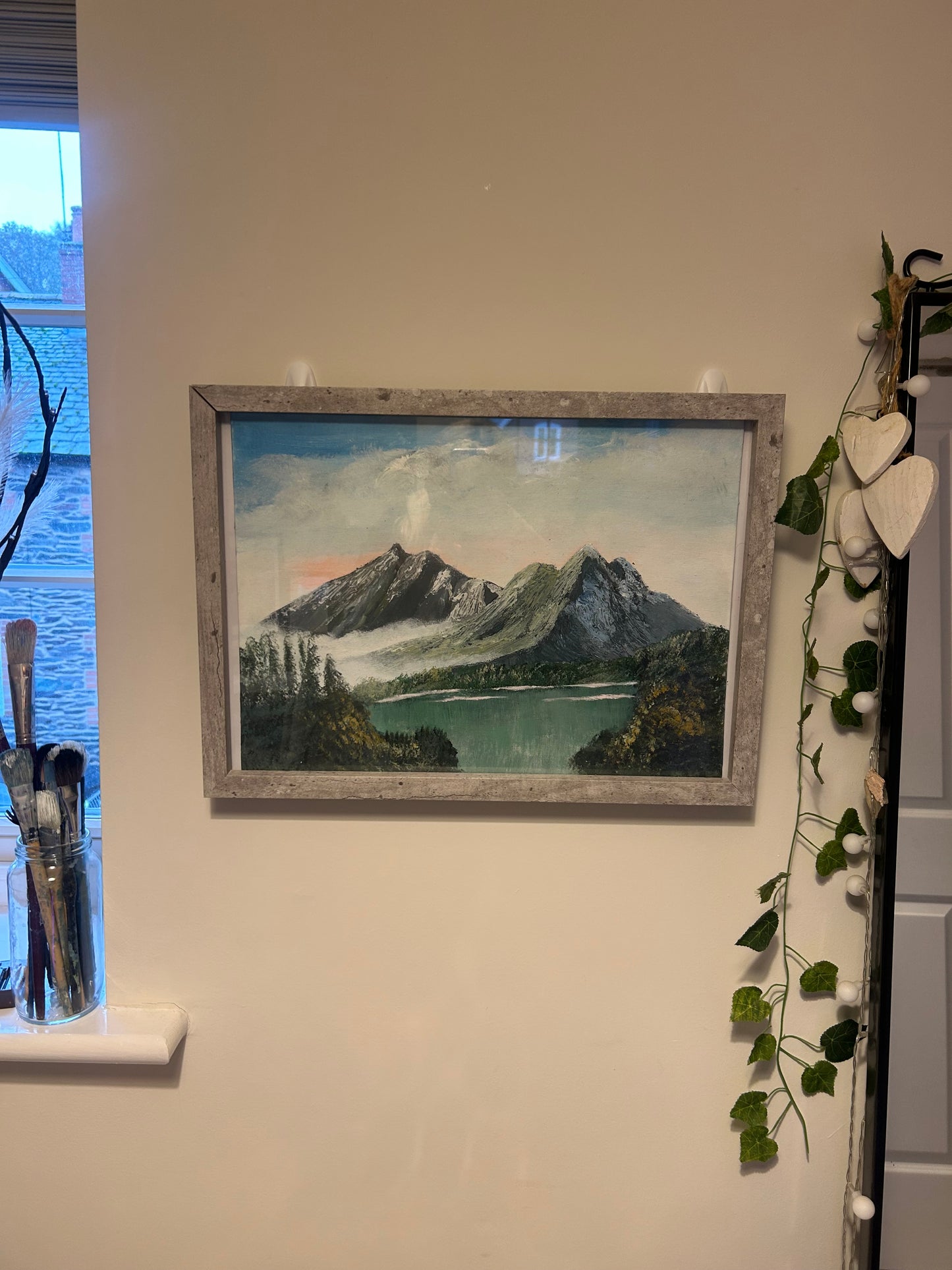 Landscape canvas painting (frame included) 30x40