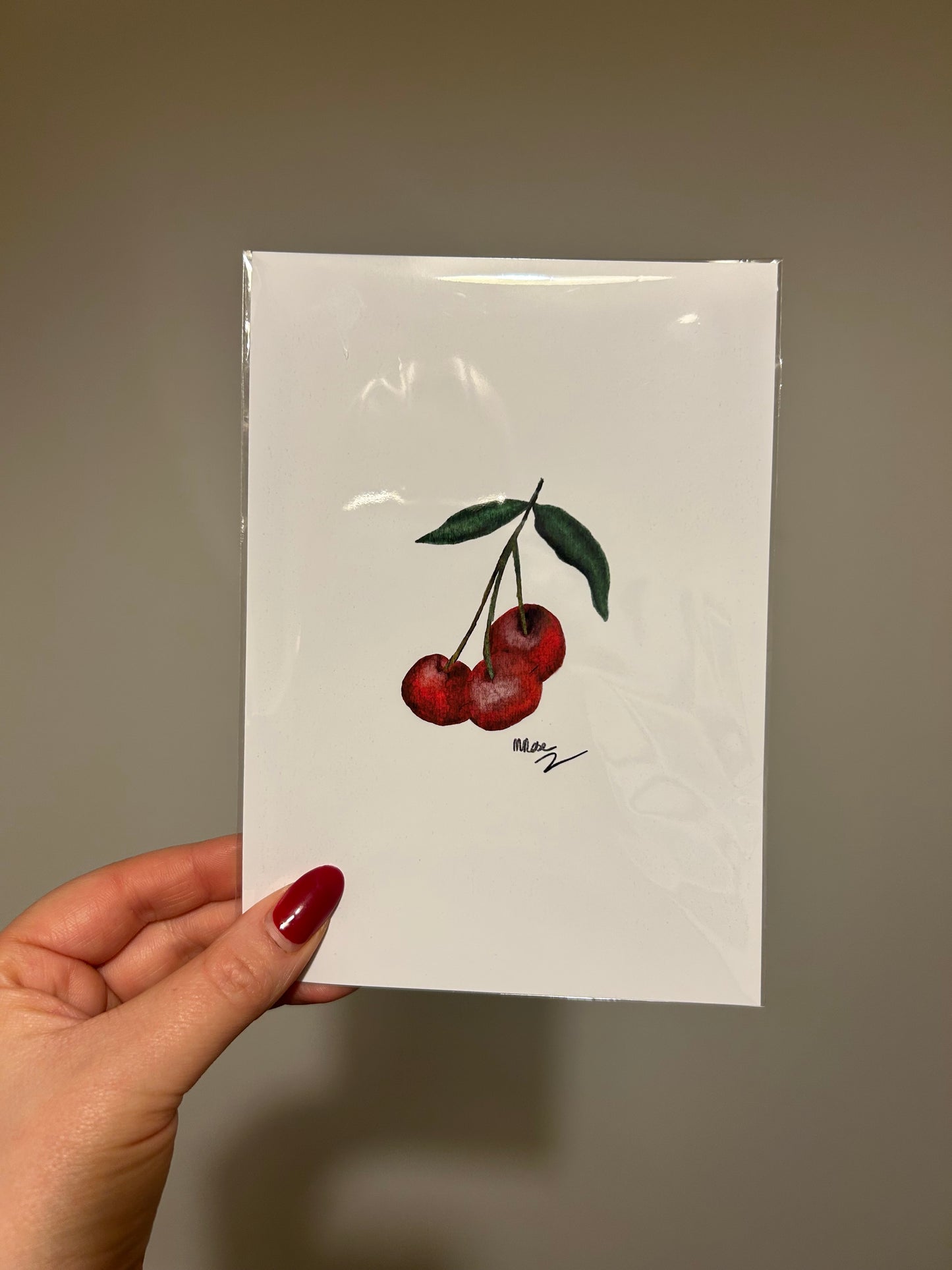 5” x 7”  Cherry Art Print