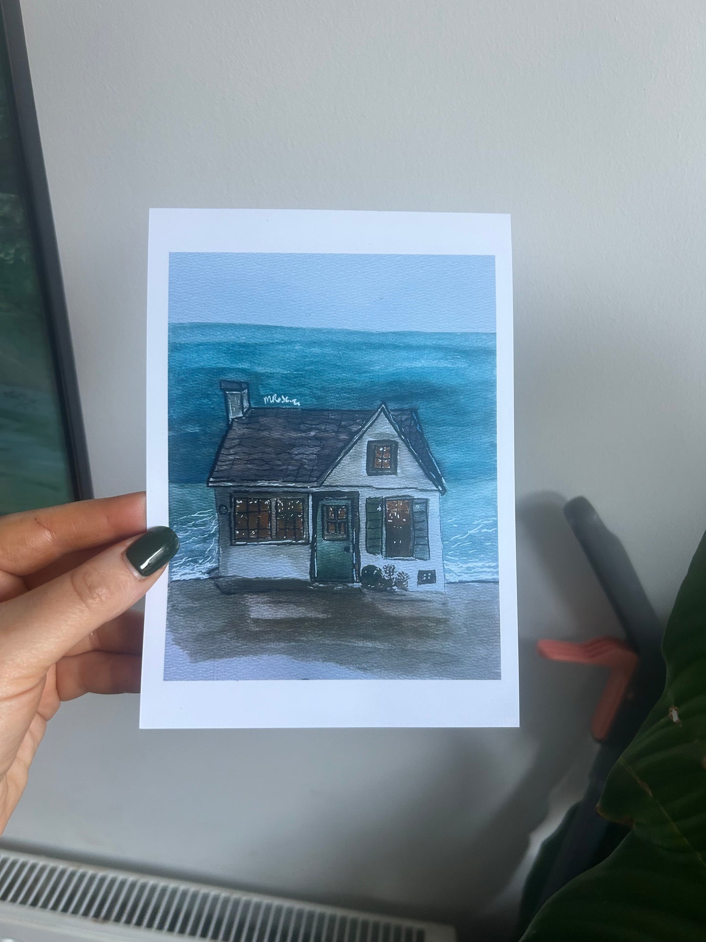 Small house art print 5”x 7”