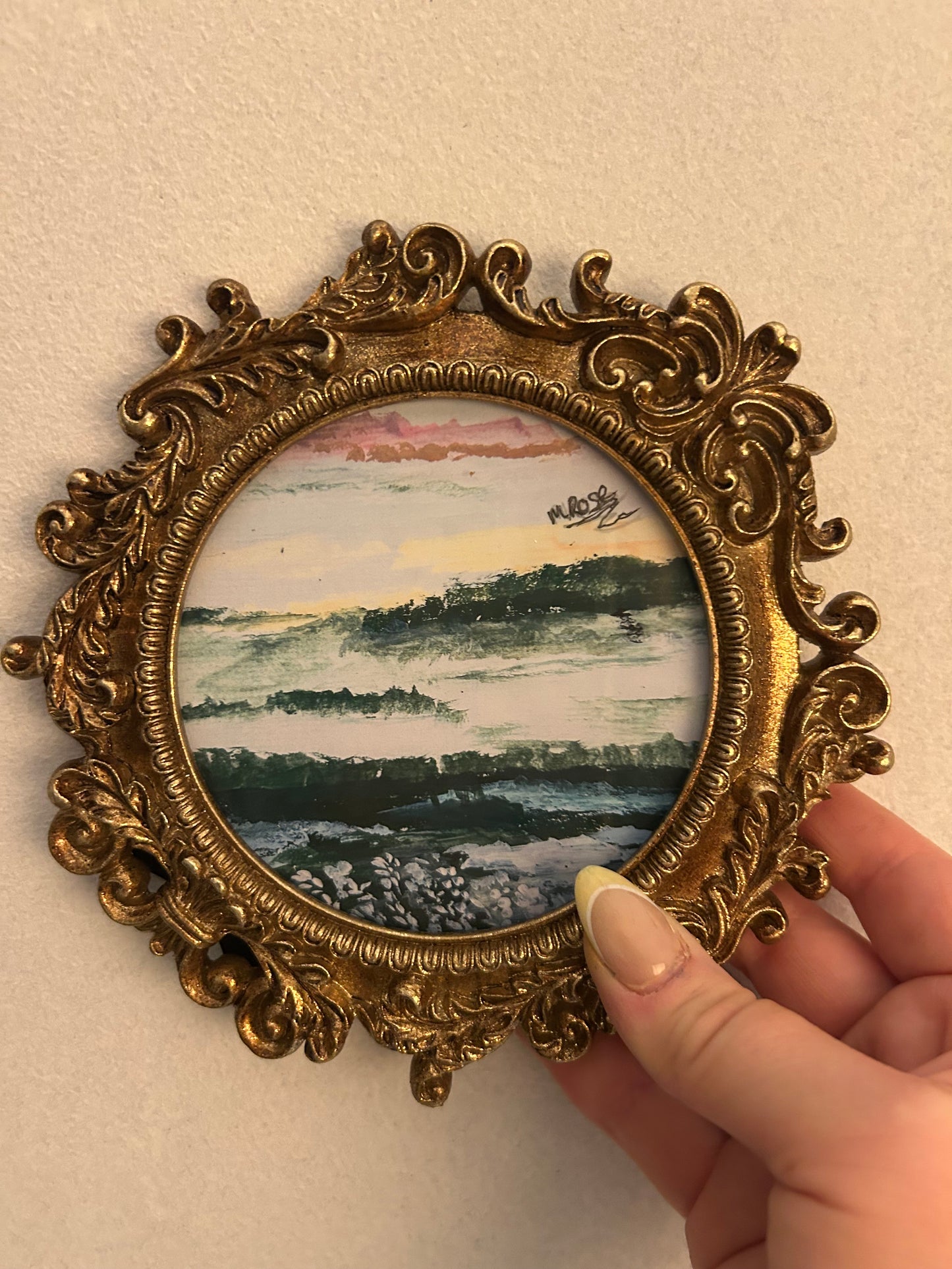 Landscape Print (Gold Frame Included) 15cmX15cm