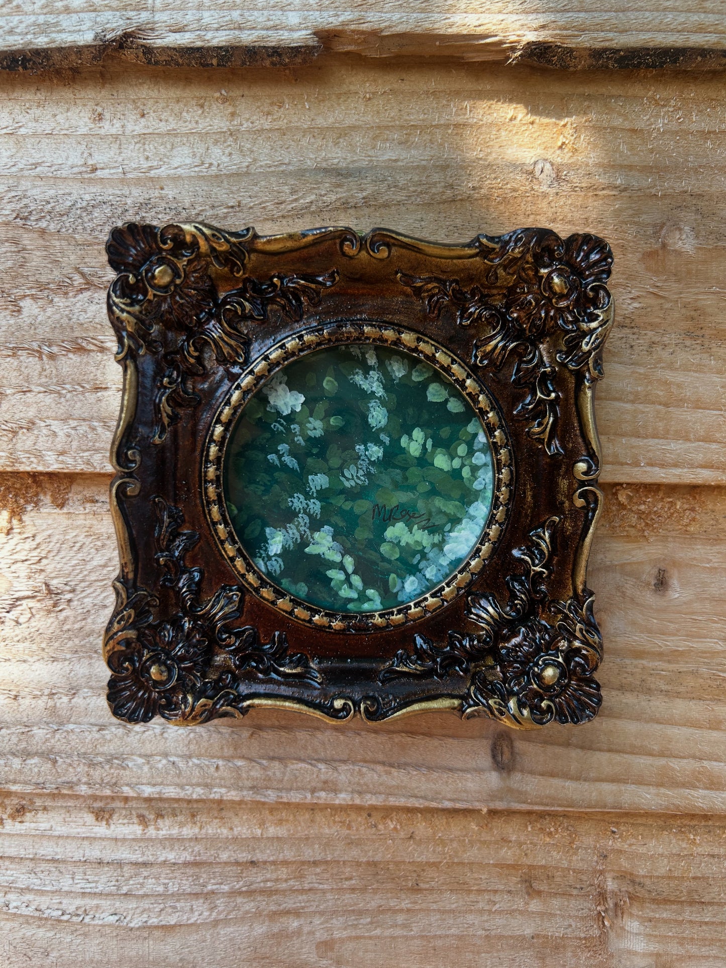 Original floral design (frame included) 5cmx5cm