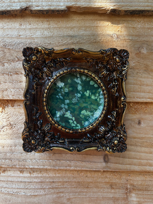 Original floral design (frame included) 5cmx5cm